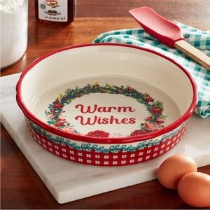 Pioneer Woman Wishful Winter / Warm Wishes 9-Inch Ceramic Pie Plate